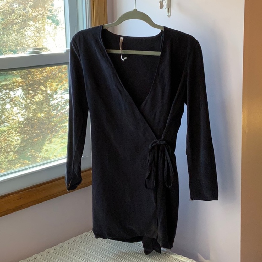 Long sleeve mini skort wrap